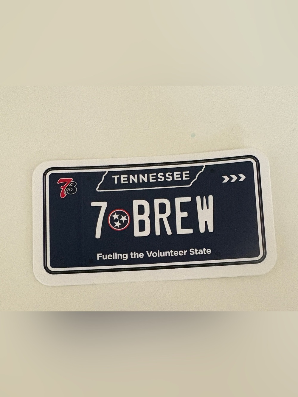 7 Brew License Plate Sticker - Tennessee